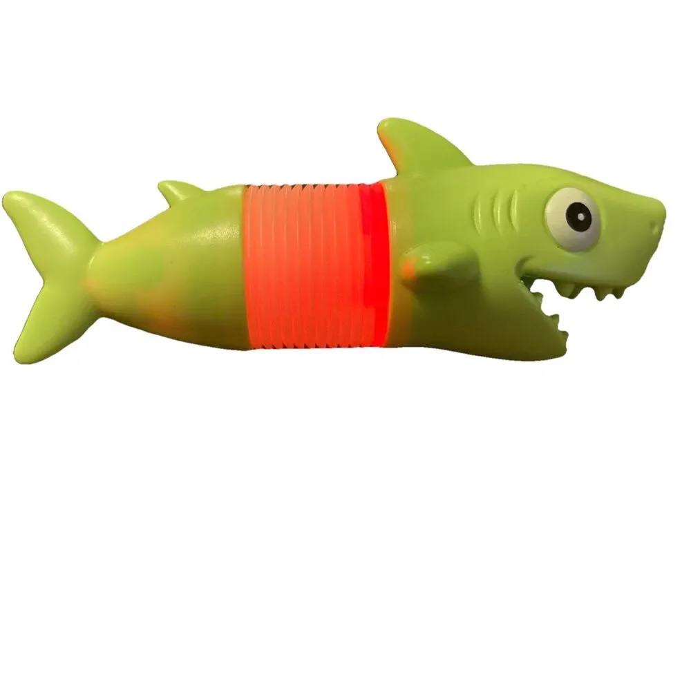 Green Accordion Pull/Stretch Telescopic Tube Light-Up Shark